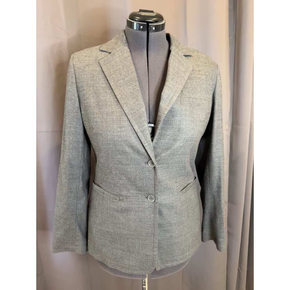Two-Button Gray Wool Blazer - image 1